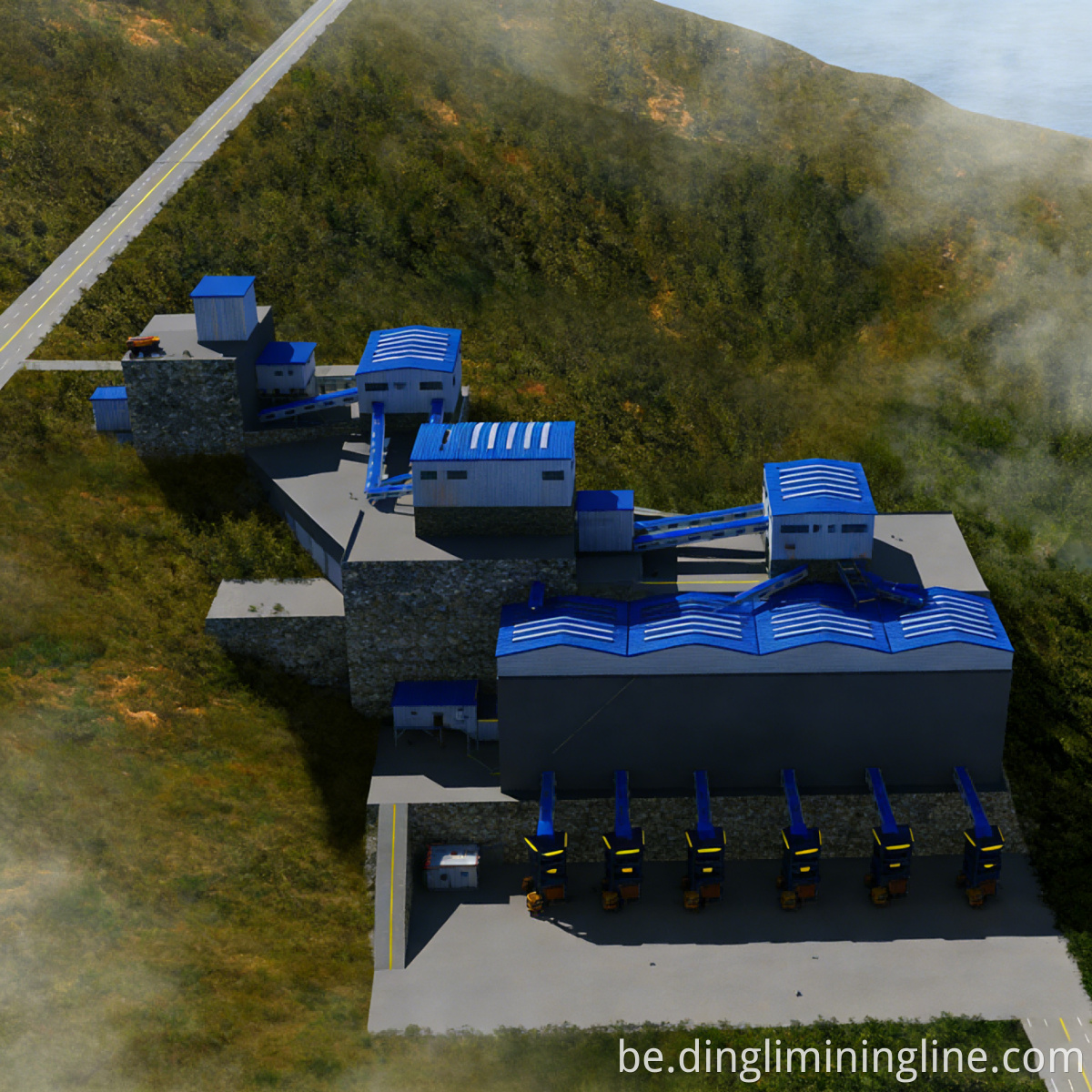 Лінія па апрацоўцы каменя для будаўніцтва плаціны Dam Construction Stone Processing Line